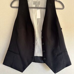 H&M Gray Striped Lined Vest